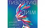 Blue book cover with multicolor abstract image in the center. Title of book is Divergent Mind.